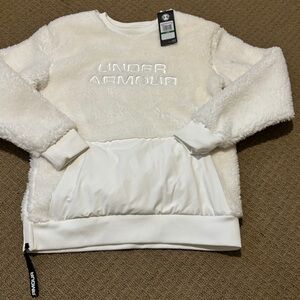 Under Armour Men’s Plush White Fleece Sweatshirt